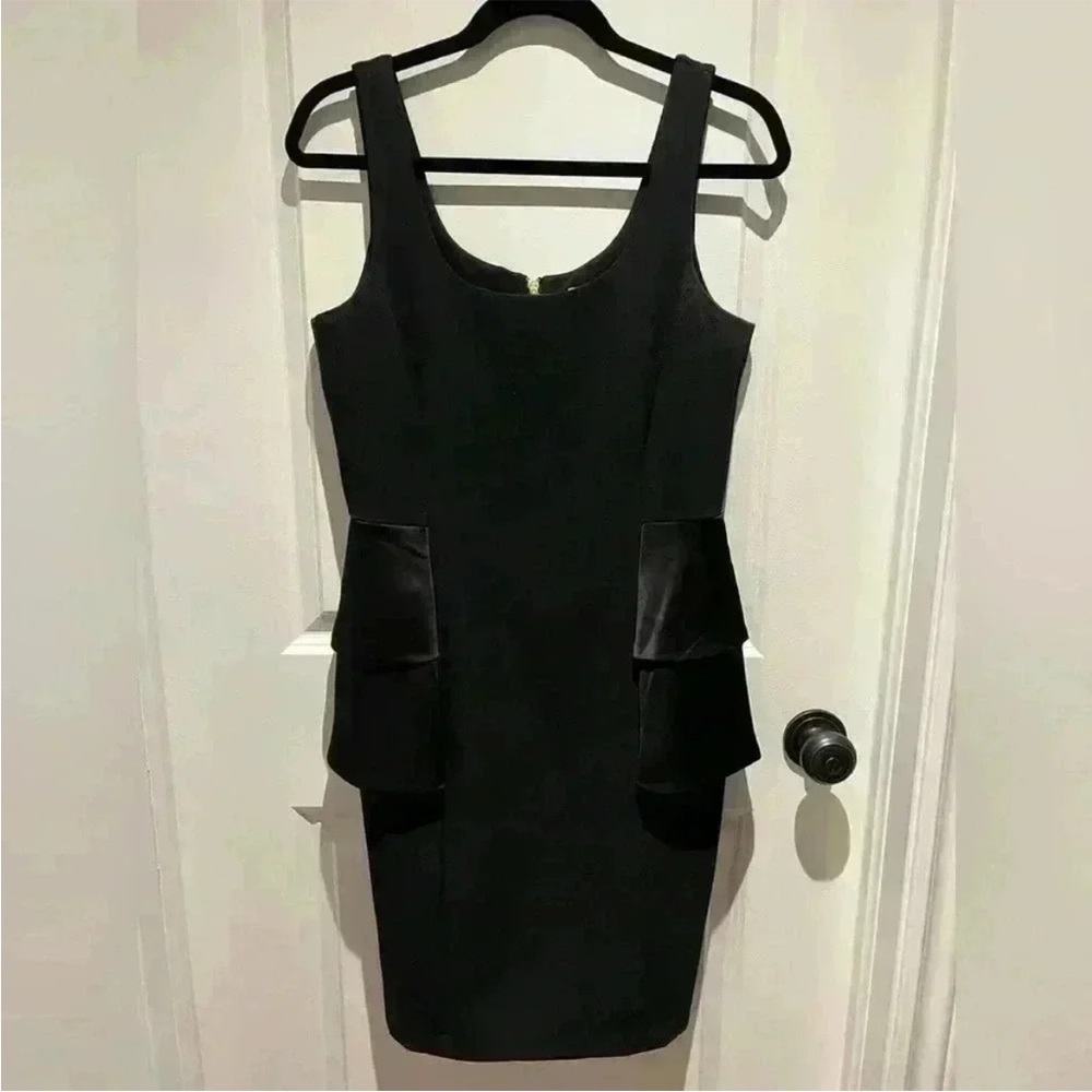 Michael Kors black peplum dress size 4 EUC